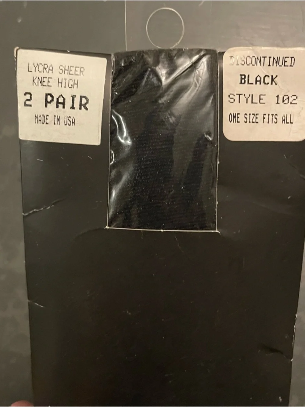 Anne Klein Black Sheer Knee-High Hosiery 2 Pair Pack Hose Socks